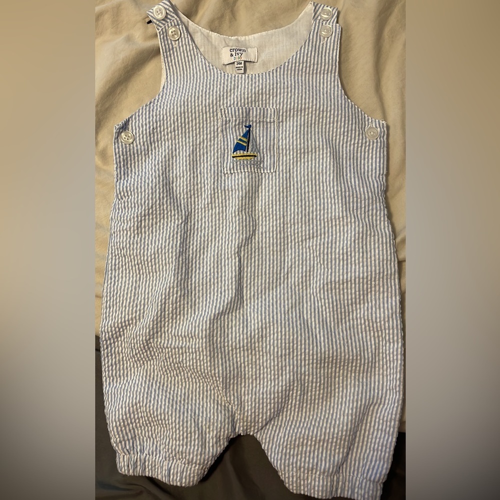 Baby boys corduroy tank romper